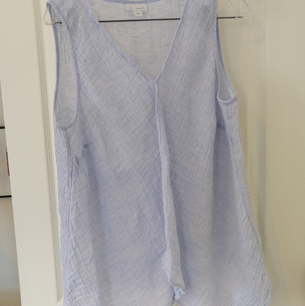 J. Jill linen flowy periwinkle tank top